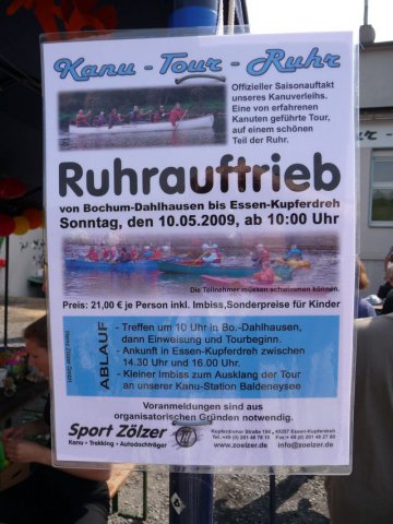 Eröffnung Kanu Tour Ruhr